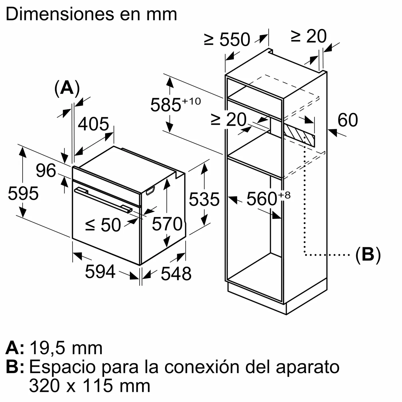 Four encastrable Bosch Série 6 60 x 60 cm en acier inoxydable HBG536ES3 - الصورة 10
